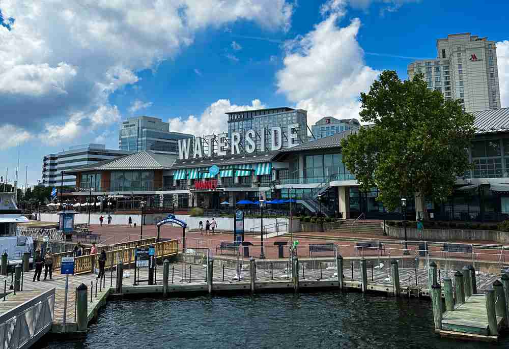 visiting Waterside for a meal is one of the best things to do in Portsmouth VA